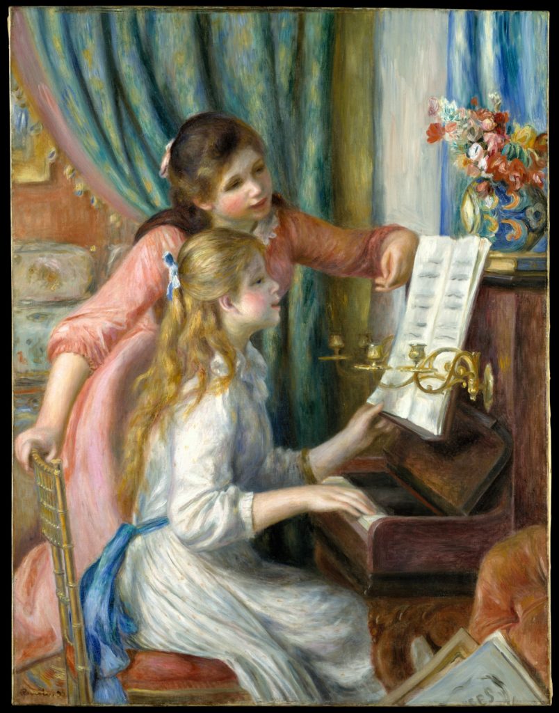 Auguste Renoir, Two Young Girls at the Piano (1892). Courtesy of the Metropolitan Museum of Art.
