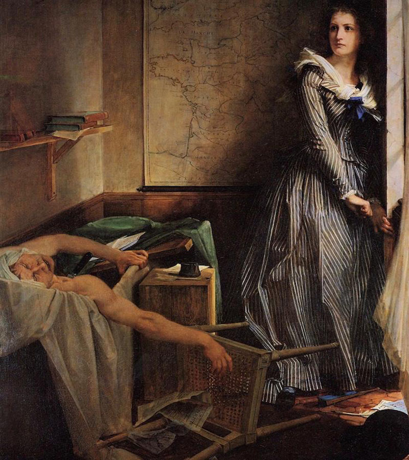 Paul Jacques Aimé Baudry, Charlotte Corday After the Murder of Marat (1860)
