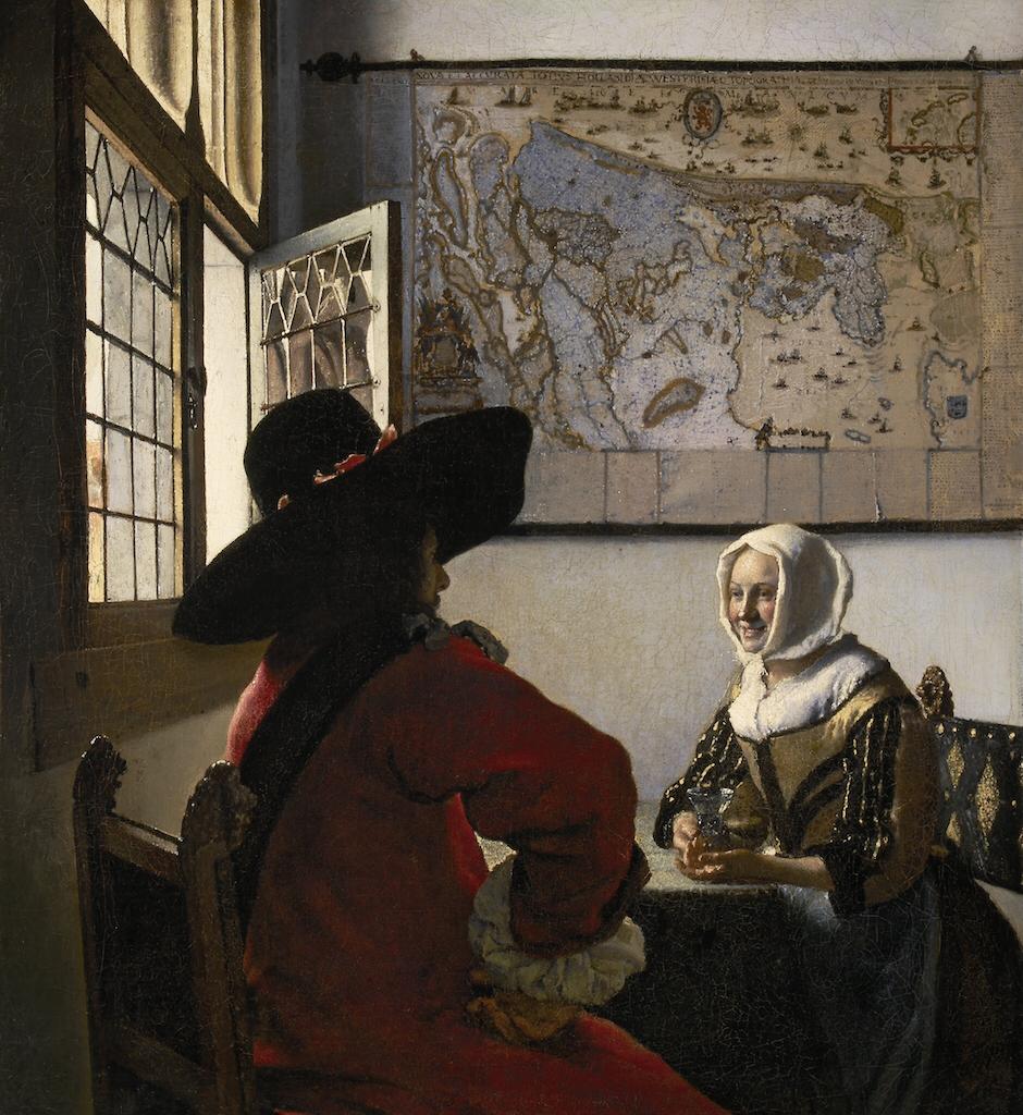Johannes Vermeer, Officer and Laughing Girl (1657).