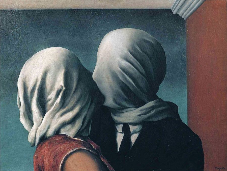 René Magritte, The Lovers (1928). Courtesy MoMA.