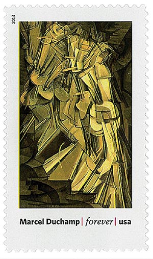 Marcel Duchamp, Nude Descending a Staircase, No. 2. ©United States Postal Service