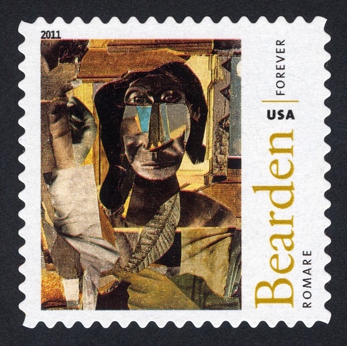 Romare Bearden Forever stamp. ©United States Postal Service