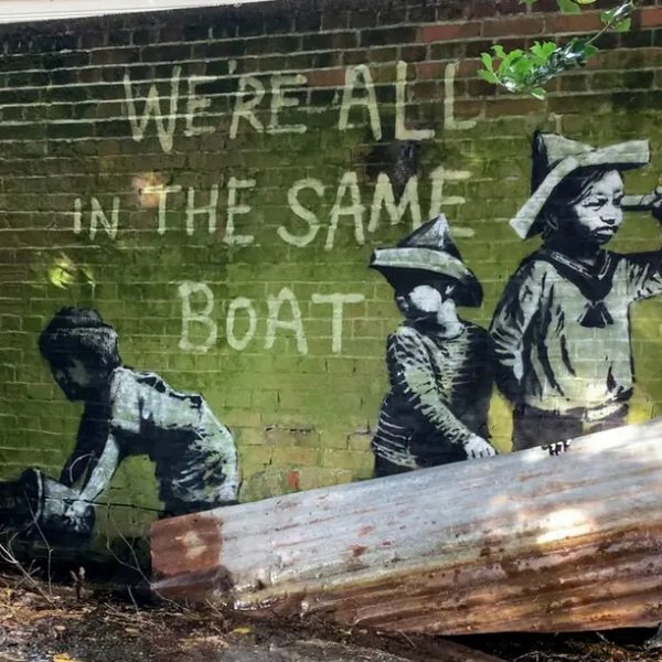 «همه ما در یک قایق هستیم» اثر مربوط به Banksy ؟